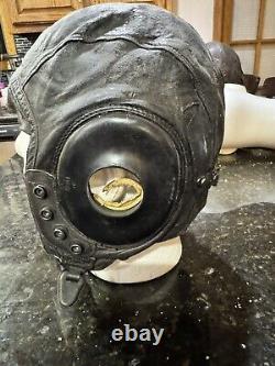 World War II US Army Air Force Pilot's Leather Type A-11 FLIGHT Helmet