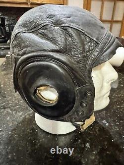 World War II US Army Air Force Pilot's Leather Type A-11 FLIGHT Helmet