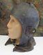 Ww2 Original German Luftwaffe Pilot Winter Leather Flight Helmet