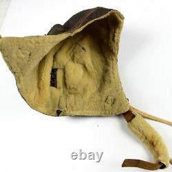 Ww2 Us Army Air Forces Corps Usaaf B-6 B6 Leather Flying Flight Helmet Cap Pilot