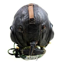 Wwii German Luftwaffe Lw Leather Winter Flight Flying Helmet Lkpw101 Pilot Radio
