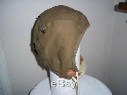 Wwii Us Army Air Force A-9 Flight Helmet Pilot Size Large