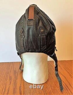 Wwii Ww2 German Luftwaffe Leather Pilot Flight Helmet