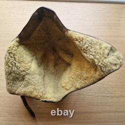 Wwii Ww2 German Luftwaffe Pilot Leather Flight Helmet Cap