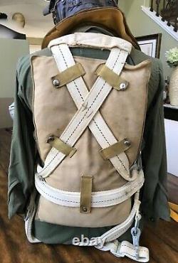 Wwii Ww2 Pilot Flight Red Group Qac Parachute Harness, Helmet & Uniform Group